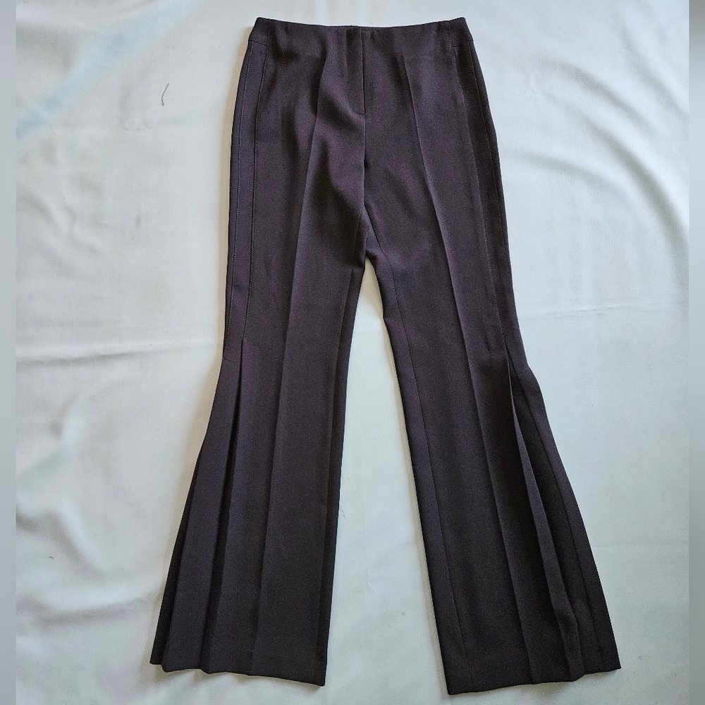 Vintage Alberto Makali Dacron Full Length Pleated Flare Pant